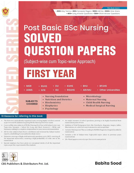 Post Basic B.Sc. Nursing: Solved Question Papers 